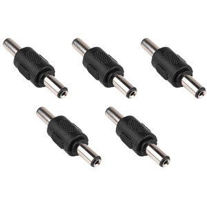 2.1mm Male to Male DC Barrel Power Coupler 5-Pack